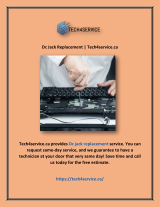 Dc Jack Replacement | Tech4service.ca