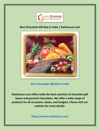 Best Chocolate Gift Box in India | Nutzhouse.com