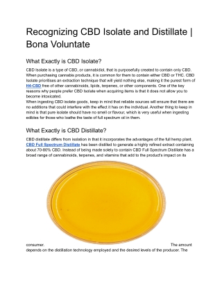 Recognizing CBD Isolate and Distillate _ Bona Voluntate