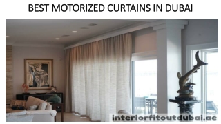 Best Motorized Curtains In Dubai