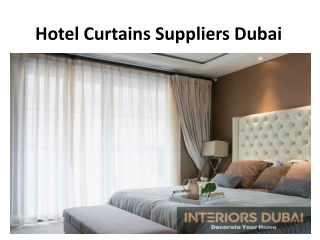 Hotel Curtains Suppliers Dubai