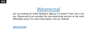 Wearecoal  Wearecoal.co.uk