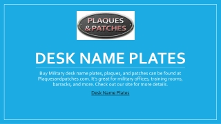 Desk Name Plates | Plaquesandpatches.com