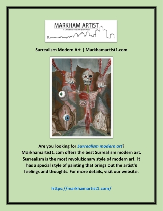 Surrealism Modern Art | Markhamartist1.com