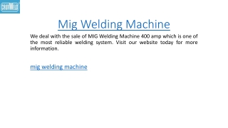 Mig Welding Machine  Cruxweld.com