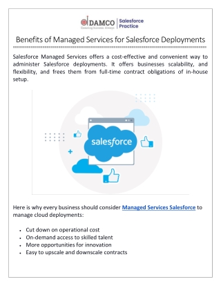 Benefits of Managed Services for Salesforce Deployments