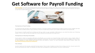 Get Software for Payroll Funding