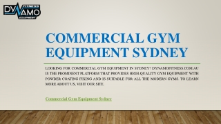 Commercial Gym Equipment Sydney | Dynamofitness.com.au