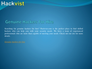 Genuine Hackers For Hire  Hackvist.com