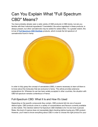 Can You Explain What _Full Spectrum CBD_ Means