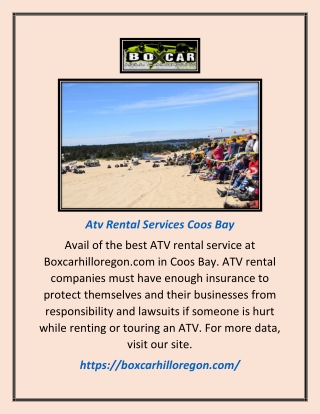 Atv Rental Services Coos Bay | Boxcarhilloregon.com