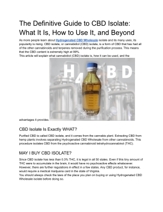 The Definitive Guide to CBD Isolate_ What It Is, How to Use It, and Beyond