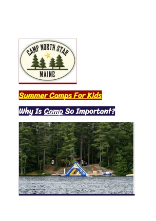 Summer Camps For Kids