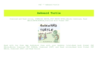 Pdf ^^ Awkward Turtle (DOWNLOAD E.B.O.O.K.^)