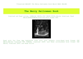 Download EBOoK@ The Merry Halloween Book Ebook READ ONLINE