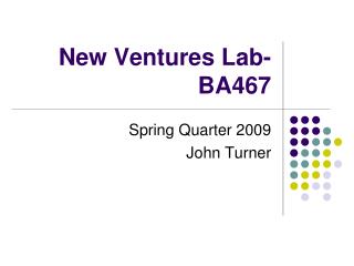 New Ventures Lab- BA467