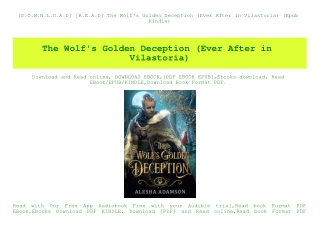 [D.O.W.N.L.O.A.D] [R.E.A.D] The Wolf's Golden Deception (Ever After in Vilastoria) (Epub Kindle)