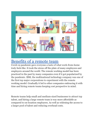 Benefits of a remote team