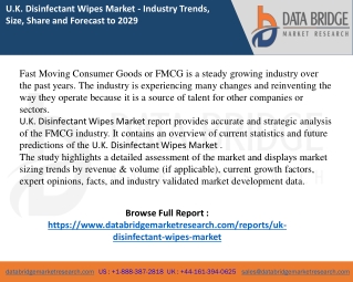 U.K. Disinfectant Wipes Market report