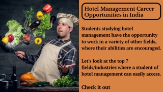 Hotel Management Career Opportunities in India