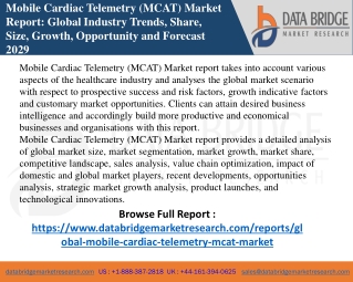 Mobile Cardiac Telemetry (MCAT) Market