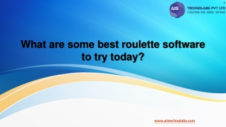 What are some best roulette software to try today