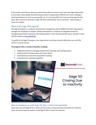 How to Sage 50 Closing Due To Inactivity Issue