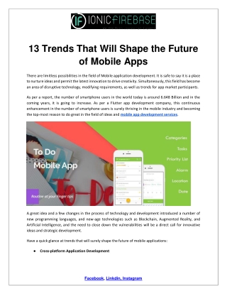 13 Trends That Will Shape the Future of Mobile Apps
