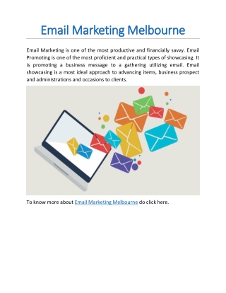 Email Marketing Melbourne