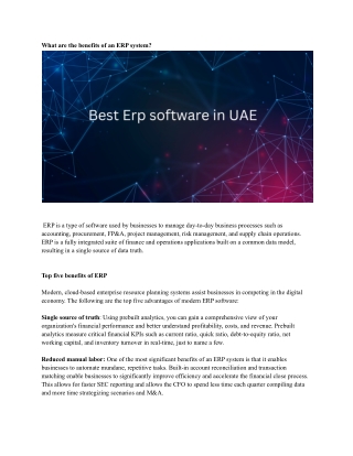 Best Erp software in UAE