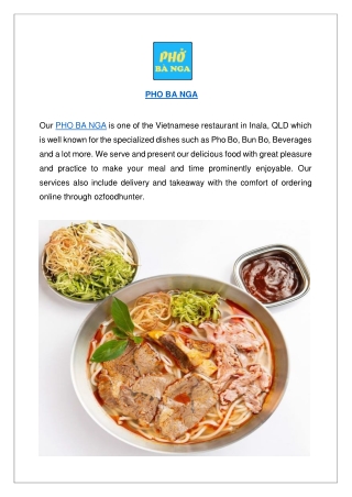 Get up to 10% offer - PHO BA NGA Inala - Order Now