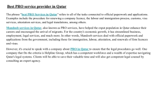 pro service Qatar