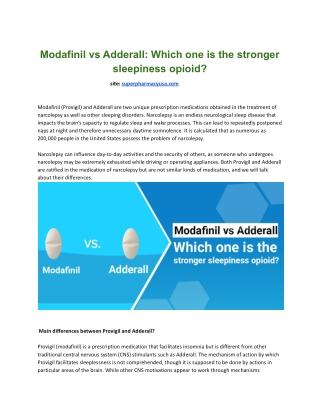 Modafinil vs Adderall_ Which one is the stronger sleepiness opioid_.docx