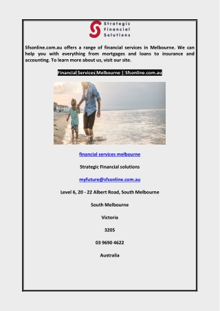 financial services melbourne