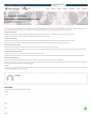Steps to Improve Communication Skills as a Leader