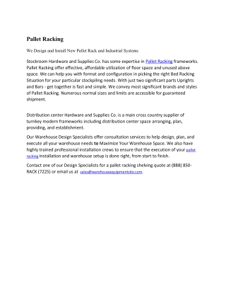 Pallet Racking pdf