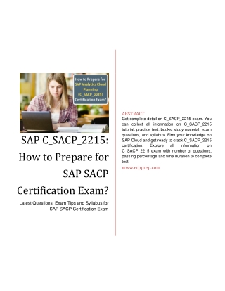 SAP C_SACP_2215: How to Prepare for SAP SACP Certification Exam?