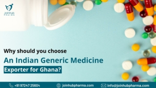 Why should you choose an Indian Generic medicine exporter for Ghana