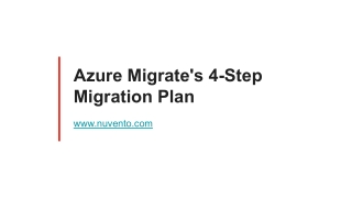 Azure Migrate's 4-Step Migration Plan