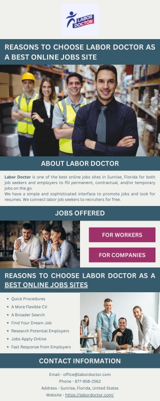 Reasons to Choose Labor Doctor as a Best Online Jobs Site