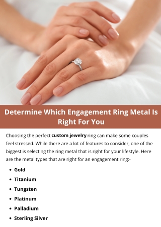 Determine Which Engagement Ring Metal Is Right For You