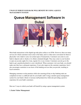 Queue Management Software in Dubai