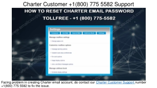 Charter Technical   1(800) 775 5582 Support