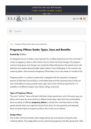 Pregnancy Pillows Guide: Types, Uses and Benefit