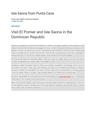 Isla Saona from Punta Cana