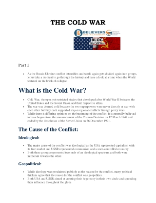 THE COLD WAR