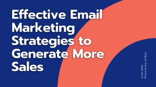 Effective Email Marketing Strategies to Generate More Sales