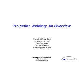 Projection Welding: An Overview