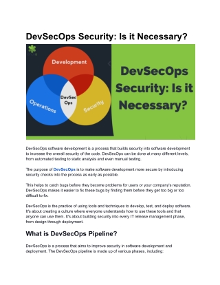 DevSecOps Security_ Is it Necessary_