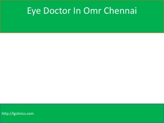 Eye Doctor In Omr Chennai